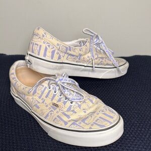 Vans “breast cancer awareness” Cream and Purple Graphic Sneakers. Worn once!